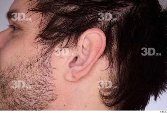 Ear Man White Average Studio photo references