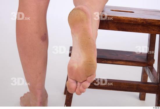 Foot Man White Nude Average Studio photo references