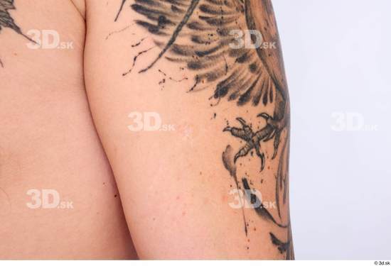 Man White Tattoo Average Studio photo references