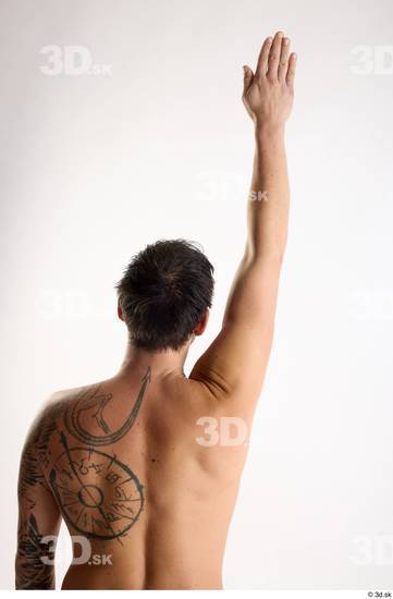 Arm Back Man White Nude Average Studio photo references