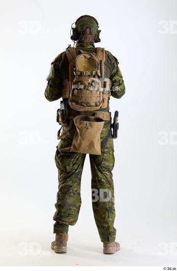 Whole Body Weapons-Rifle Man Pose with machine rifle White Army Athletic Bearded Studio photo references