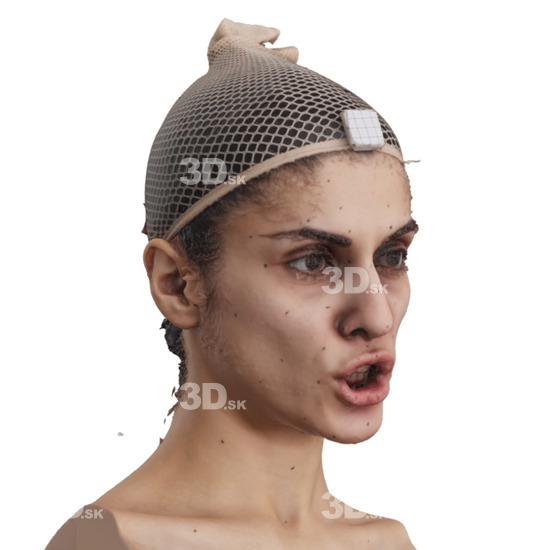 Head Woman 3D Phonemes And Emotions Arab