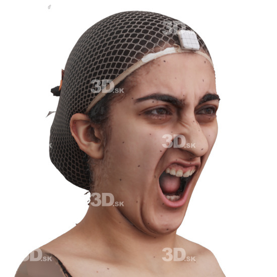 Head Woman 3D Phonemes And Emotions Arab