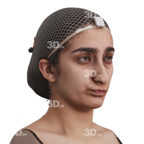 Head Woman 3D Phonemes And Emotions Arab