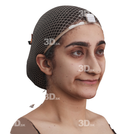 Head Woman 3D Phonemes And Emotions Arab