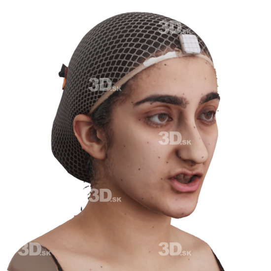 Head Woman 3D Phonemes And Emotions Arab