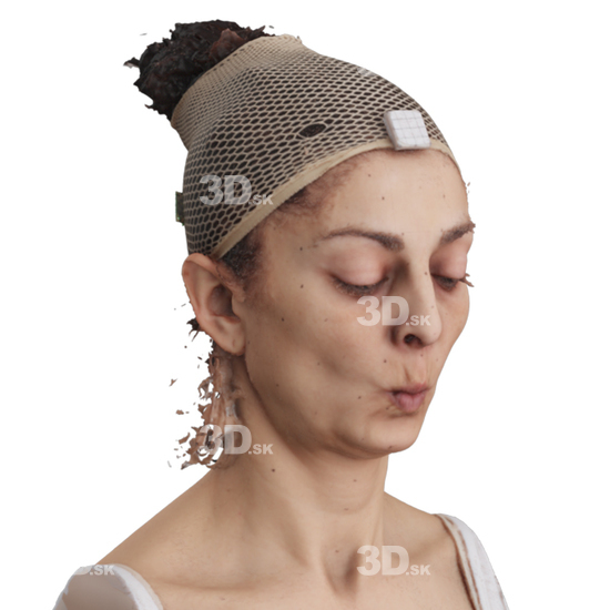 Head Woman 3D Phonemes And Emotions Arab