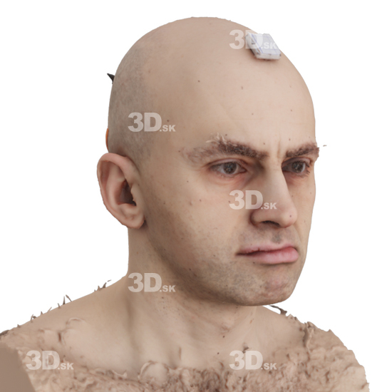 Head Man White 3D Phonemes And Emotions
