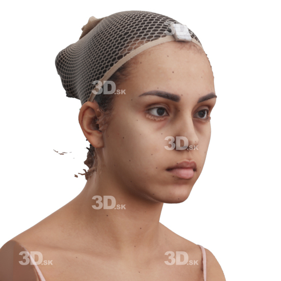 Head Woman 3D Phonemes And Emotions Hispanic