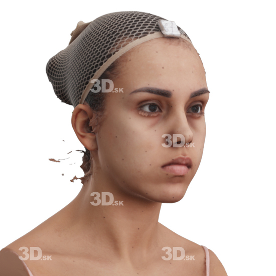 Head Woman 3D Phonemes And Emotions Hispanic