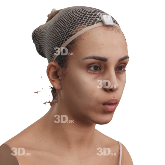 Head Woman 3D Phonemes And Emotions Hispanic