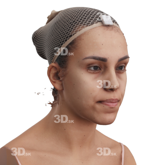 Head Woman 3D Phonemes And Emotions Hispanic