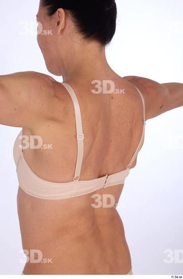 Back Woman White Underwear Athletic Studio photo references