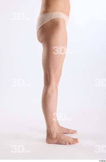 Leg Woman White Underwear Athletic Studio photo references