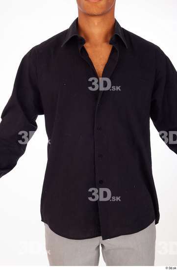 Upper Body Man Black Casual Shirt Athletic Studio photo references