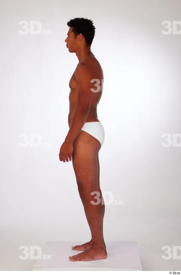 Whole Body Man Black Swimsuit Athletic Standing Studio photo references