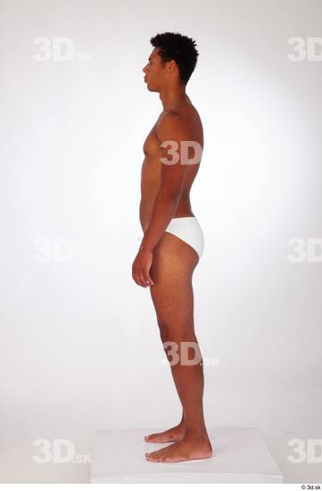 Whole Body Man Black Swimsuit Athletic Standing Studio photo references