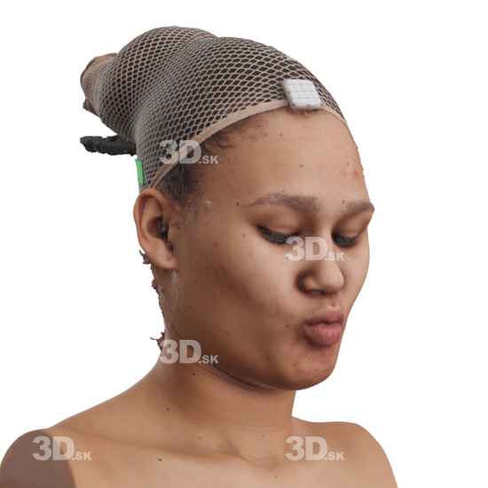 Head Woman 3D Phonemes And Emotions Arab