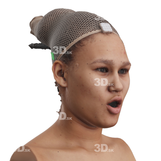 Head Woman 3D Phonemes And Emotions Arab