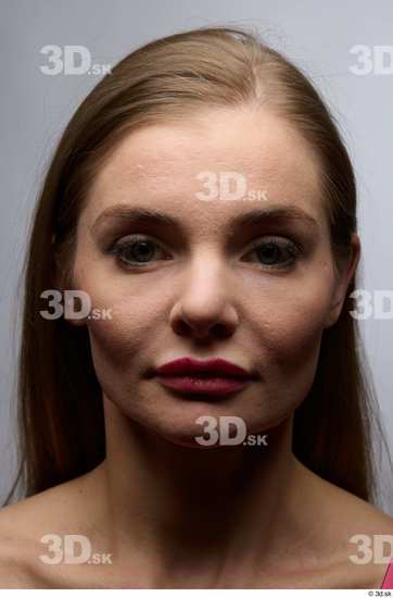 Face Woman White Slim Face Skin Textures