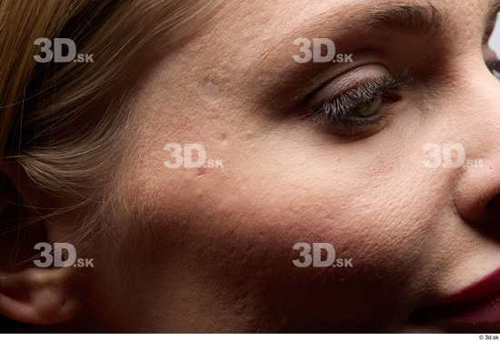 Face Woman White Slim Face Skin Textures