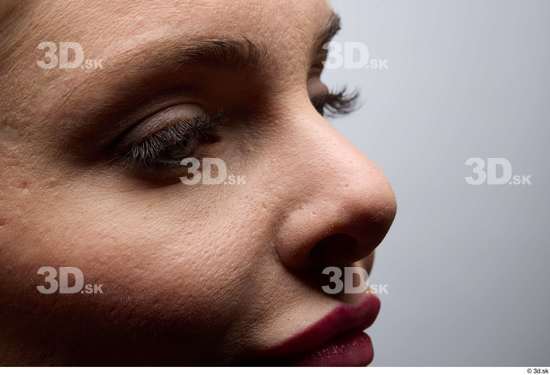 Face Woman White Slim Face Skin Textures