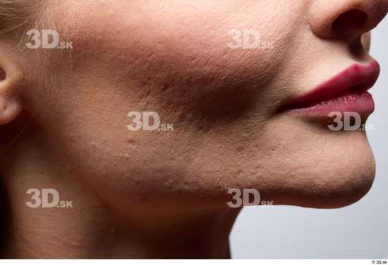 Face Woman White Slim Face Skin Textures