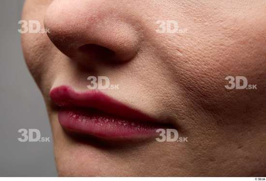 Face Woman White Slim Face Skin Textures