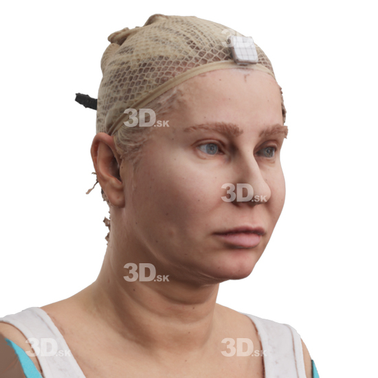 Head Woman White 3D Phonemes And Emotions