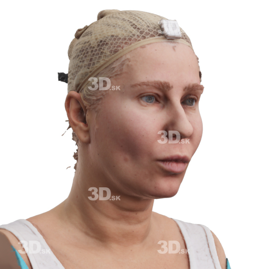 Head Woman White 3D Phonemes And Emotions