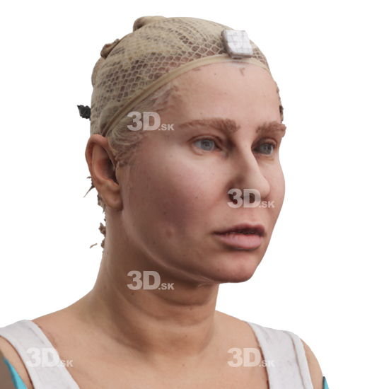 Head Woman White 3D Phonemes And Emotions