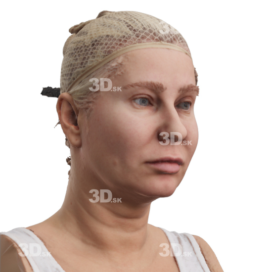 Head Woman White 3D Phonemes And Emotions