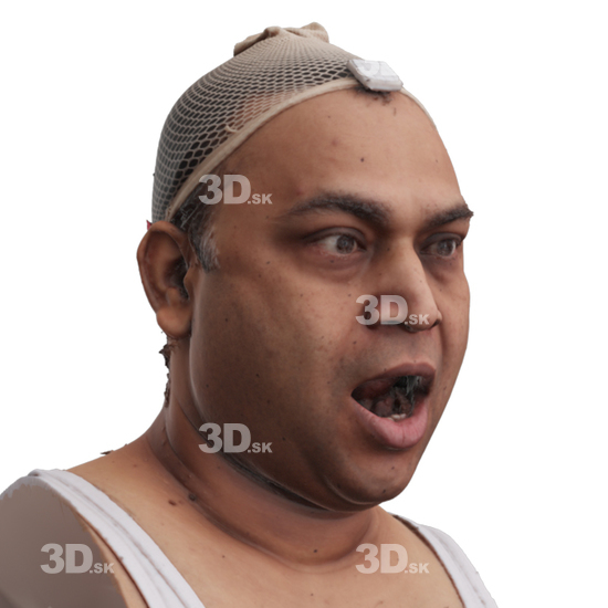 Head Man Chubby 3D Phonemes And Emotions Indian