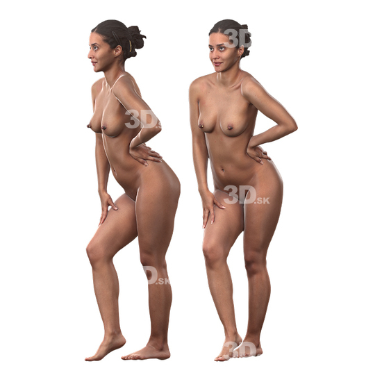 Whole Body Woman Nude 3D Cleaned Bodies Hispanic