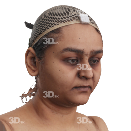 Head Woman 3D Phonemes And Emotions Indian