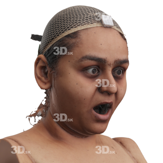 Head Woman 3D Phonemes And Emotions Indian