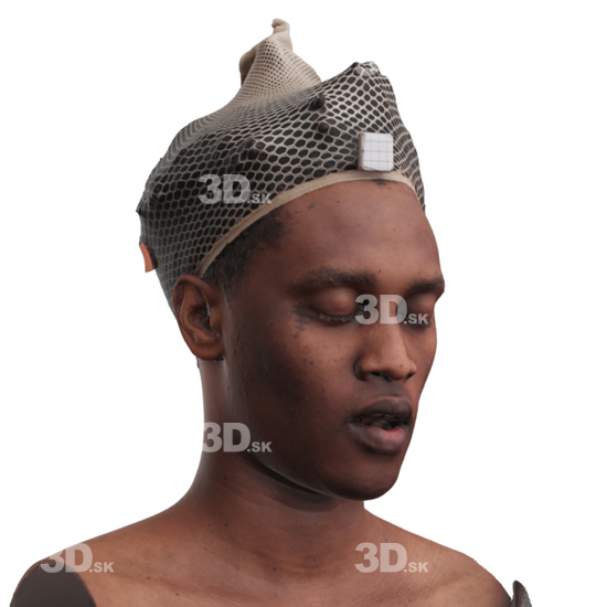 Head Man Black 3D Phonemes And Emotions