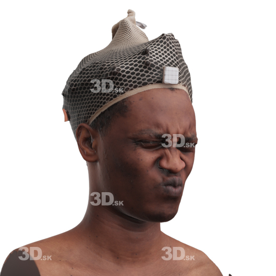 Head Man Black 3D Phonemes And Emotions