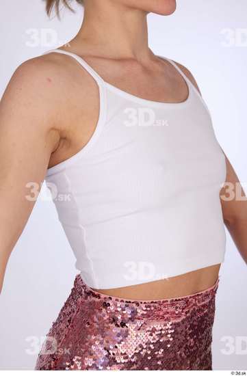 Upper Body Woman Casual Slim Top Studio photo references