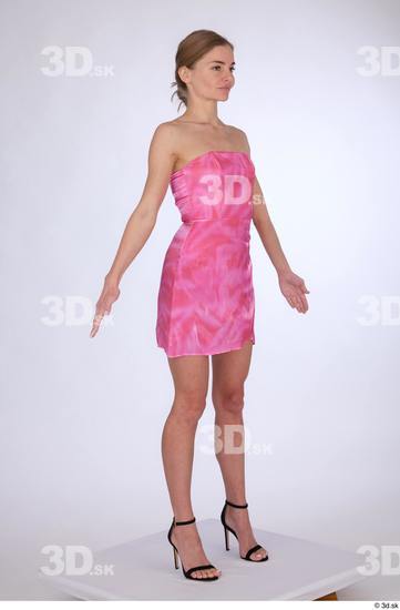 Whole Body Woman Casual Dress Slim Standing Studio photo references