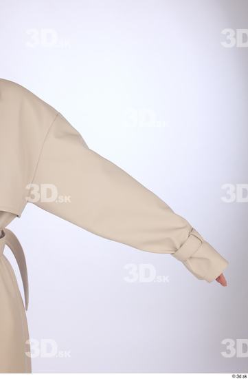 Arm Upper Body Woman Casual Coat Slim Studio photo references