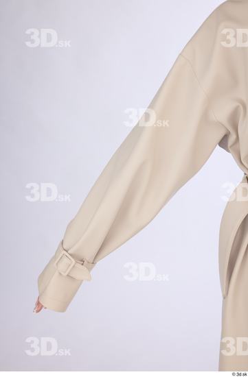 Arm Upper Body Woman Casual Coat Slim Studio photo references