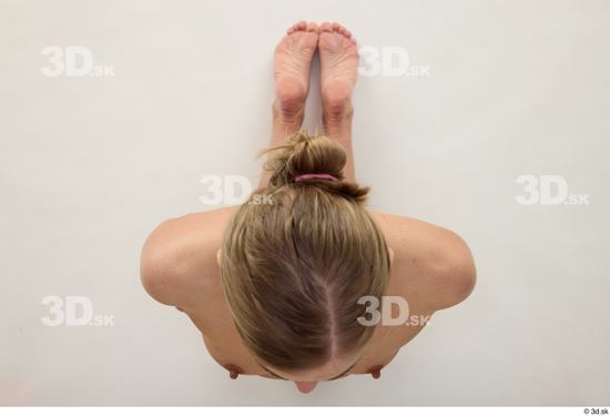 Whole Body Woman Nude Slim Kneeling Top Studio photo references