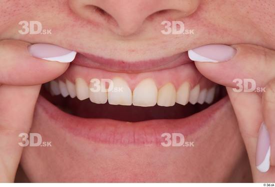 Teeth Woman Slim Studio photo references