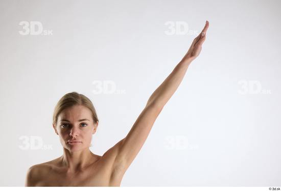 Arm Woman White Nude Slim Studio photo references