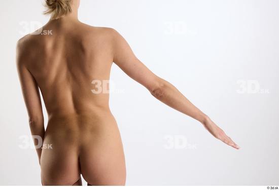 Arm Back Woman White Nude Slim Studio photo references