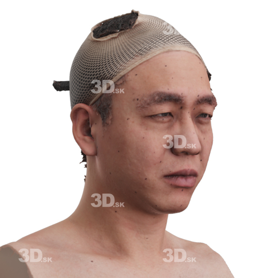 Head Man Asian 3D Phonemes And Emotions