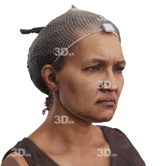 Head Woman Black 3D Phonemes And Emotions