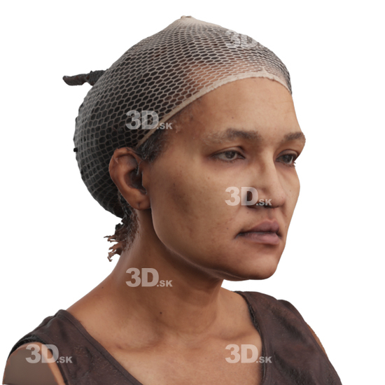 Head Woman Black 3D Phonemes And Emotions