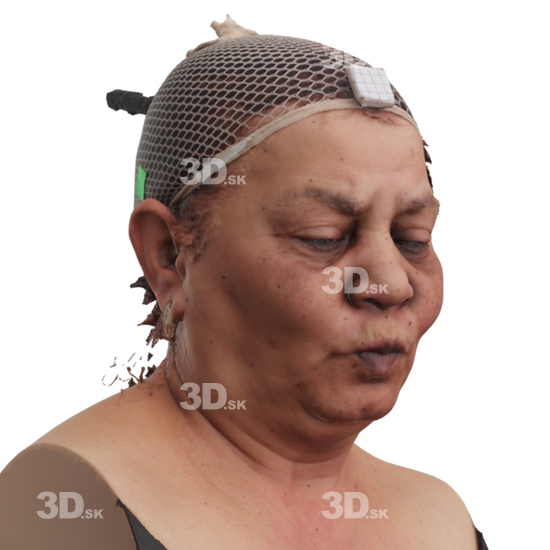 Head Woman 3D Phonemes And Emotions Indian